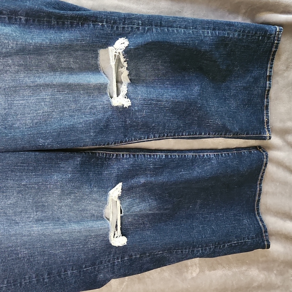Torrid Perfect Wide Leg Vintage Stretch Jeans with Distressed Details. Size 22W - Picture 2 of 7